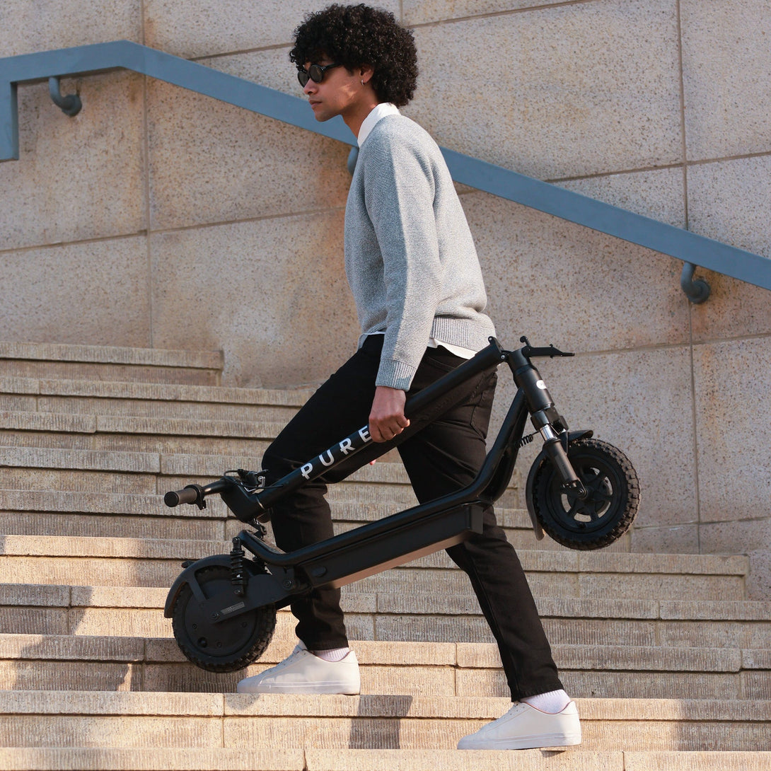 Pure Electric Scooter Black Air⁵ Pro+ Suspension